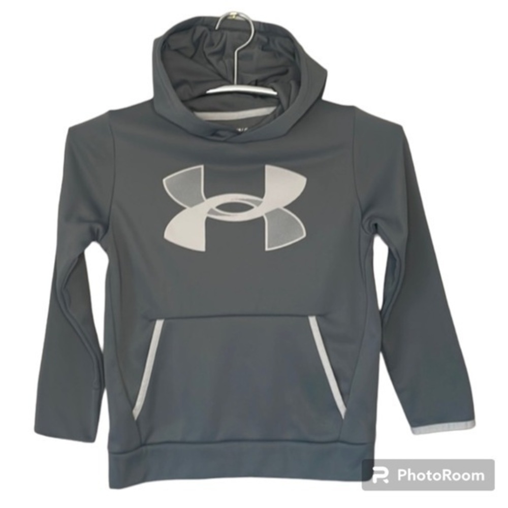 UNDER ARMOUR | Youth Size Small Gray UNDER ARMOUR Pullover Hooded Sweatshirt